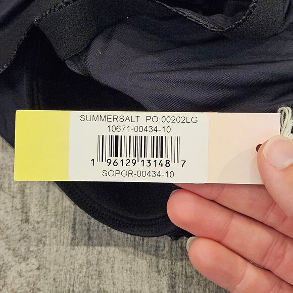 Summersalt The RippleRib Square Neck One-Piece Swimsuit Women’s 10 NEW Black - Picture 13 of 13